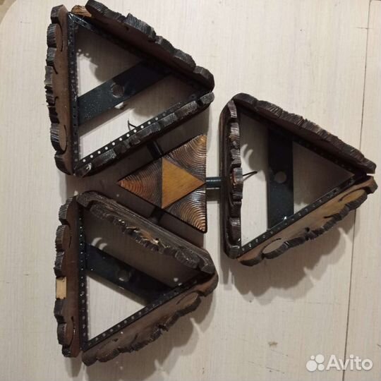 Деревянная люстра СССР ручная работа