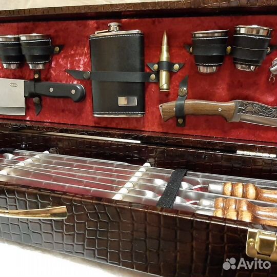 Подарочный набор(для мужчин ).Кейс для шашлыка