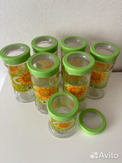 Банка для сыпучих продуктов стеклянная