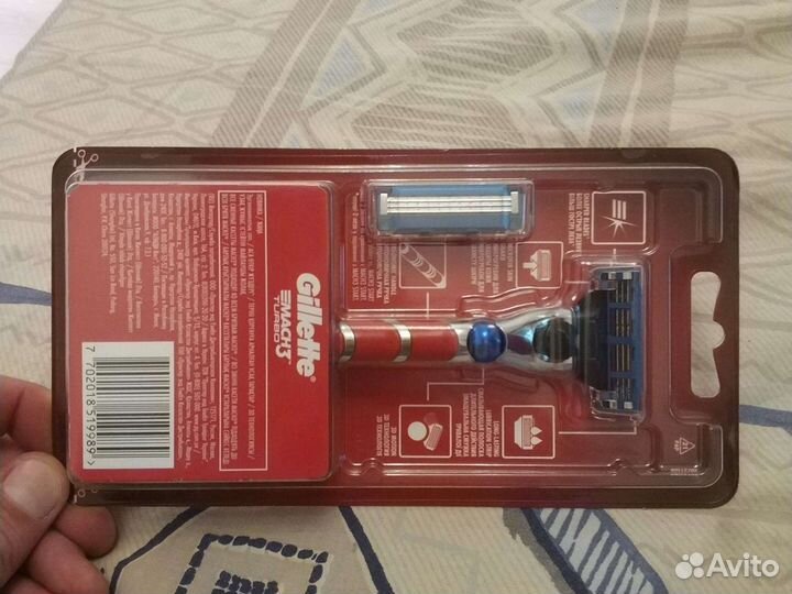 Mach 3 turbo3D Мужской бритвенный станок +2кассеты