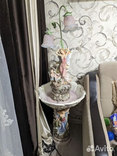 Фонтан напольный декоративный с функцией торшера