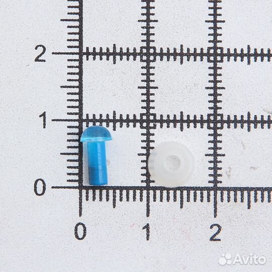 Голубой Глазки пластиковые с фиксатором 5мм, 24шт/упак (голубой)