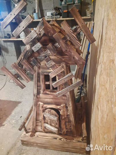 Деревянный конструктор домик