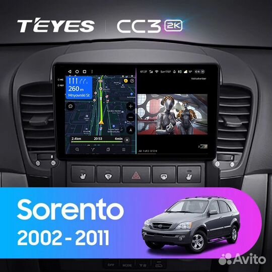 Магнитола для Sorento 2002-11 Teyes CC3 2k 6/128