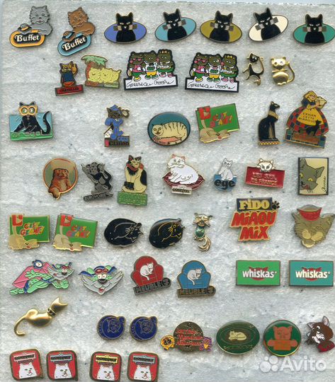 Коллекция значки Кошки Собаки Тигры Львы