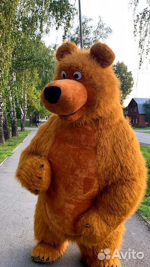 Мишка поздравление ростовая кукла