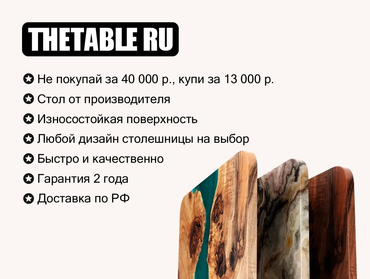 THETABLE_Столы нового поколения. Профиль пользователя на Авито