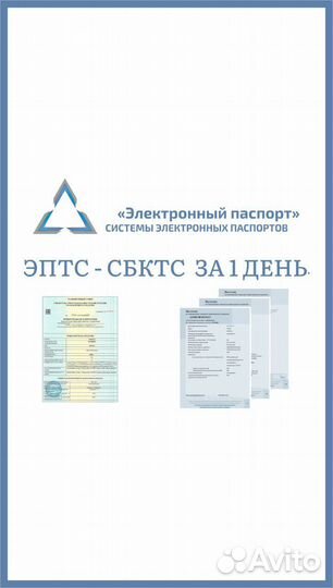 Оформление эптс,сбктс, утиль сбор за 1 день