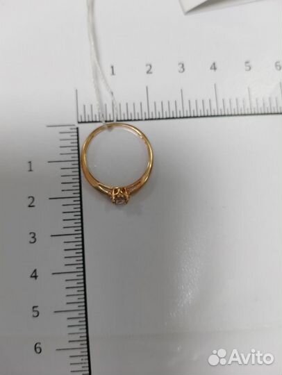 Золотое кольцо с фианитами (12960)