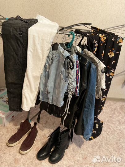 Пакет фирменных женских вещей и обувь 44, 46