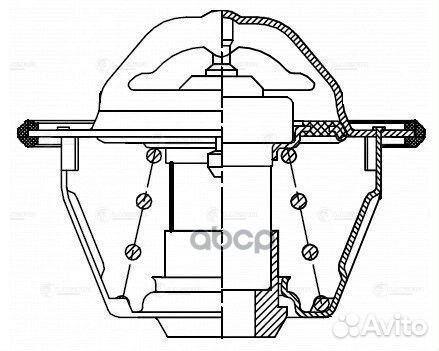 Термостат для а/м газ, камаз, паз с дв. Cummins