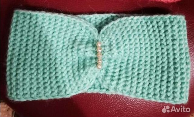 Повязка на голову вязаная