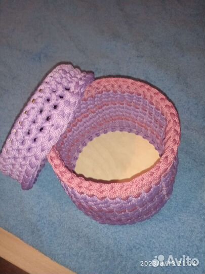 Корзинки вязаные
