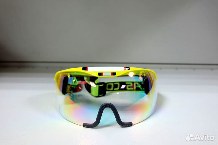 Маска-козырек casco Spirit Carbonic, neonyellow/ra