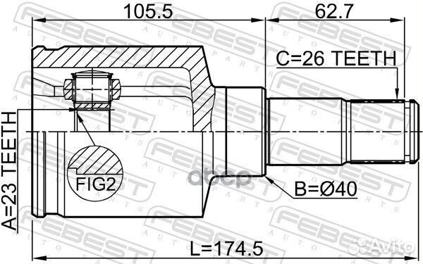 Шрус внутренний перед лев 2111CB320atlh Febest