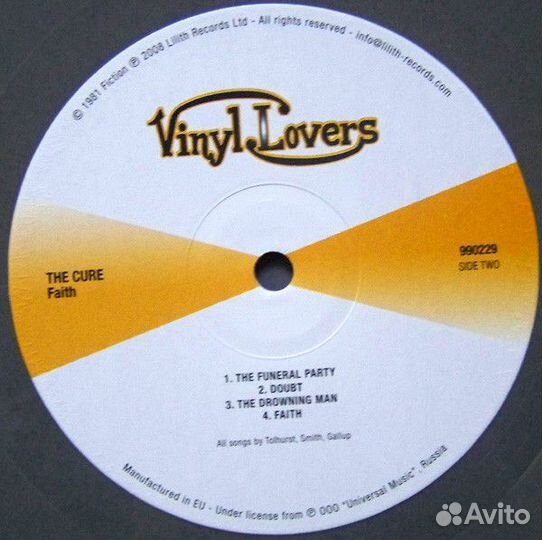 Виниловая пластинка cure THE - faith (grey LP)