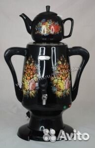 Самовар мет. 4л + керам. зав. чайник 1л, beon -330