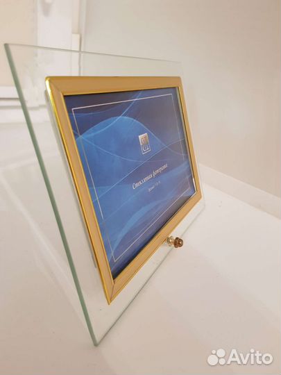 Фоторамка стеклянная горизонтальная новая 10x15 см