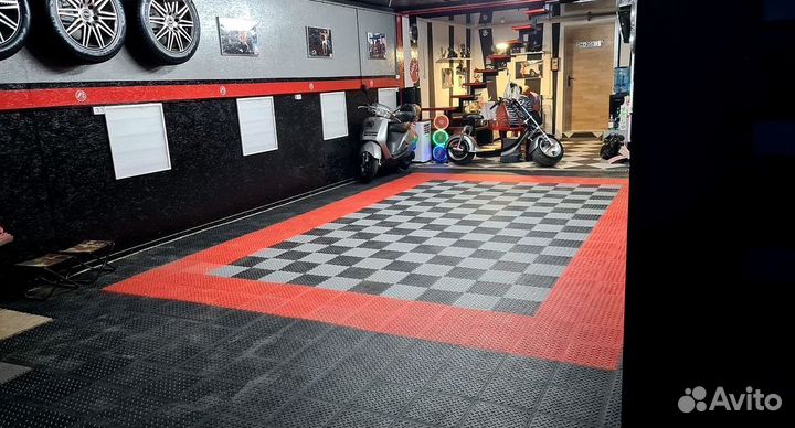Пвх плитка для гаража