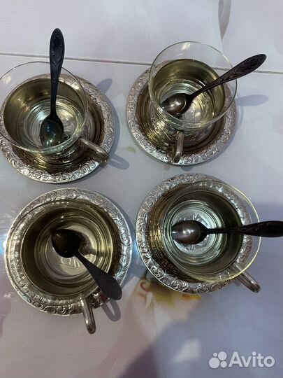 Кофейный набор из мельхиора