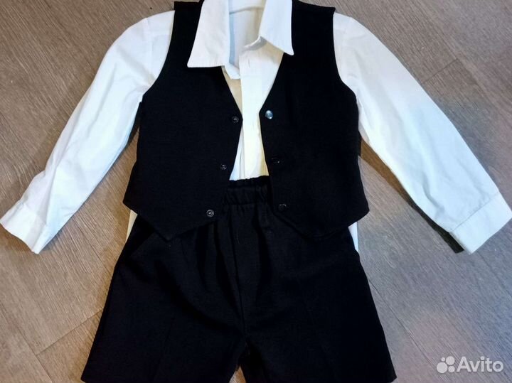 Комплект рубашка шорты жилетка для мальчика