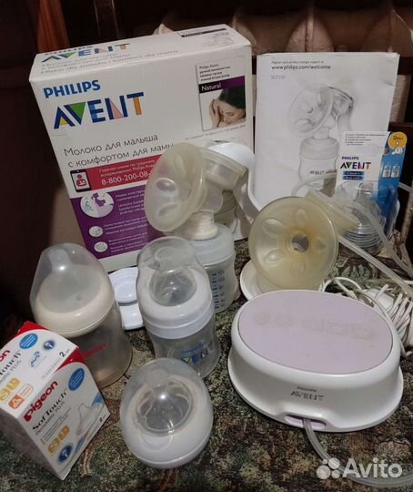 Молокоотсос Avent электрический ручной бутылочки