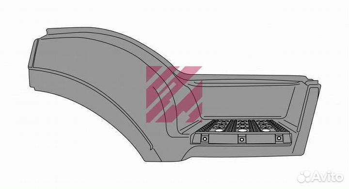 Крыло, корпус подножки правое Iveco Stralis