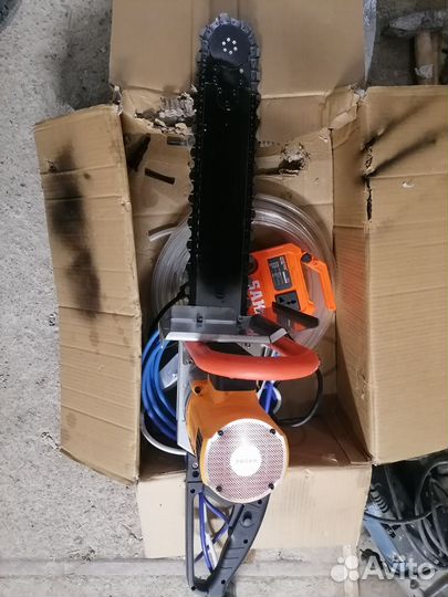 Цепная алмазная пила по бетону