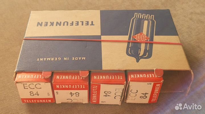Радиолампы Винтаж Telefunken ECC84, 4шт. Новые
