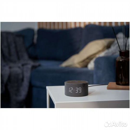 Яндекс Станция Мини (с часами) черный оникс