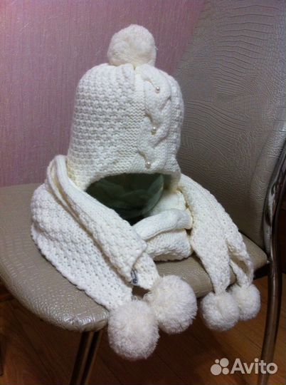 Шапка с шарфиком