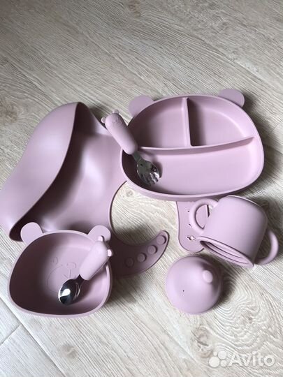 Силиконовая детская посуда