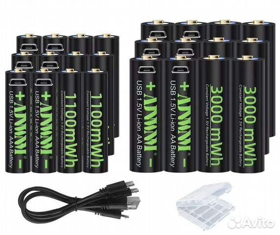 Аккумуляторные батарейки тип аа и ааа. Новые