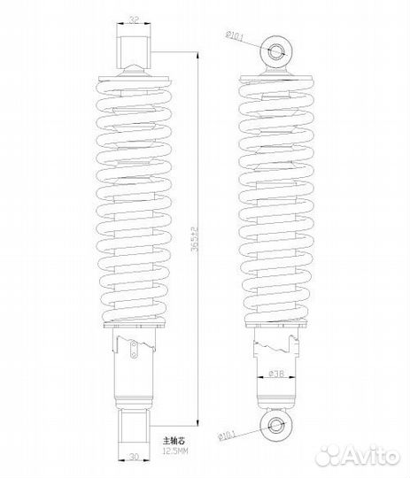 Амортизатор передний stels RM
