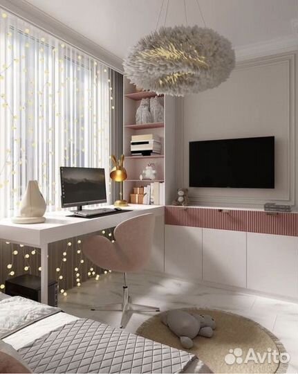 Рабочая зона для школьника у окна