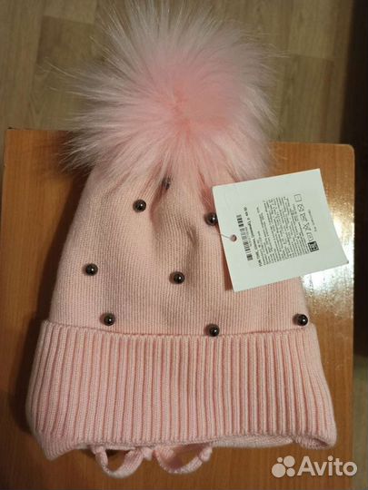 Новый зимний комплект шапка с шарфом для девочки