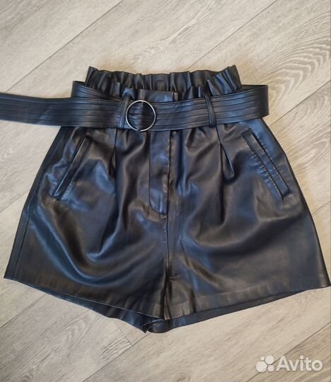 Шорты женские кожаные