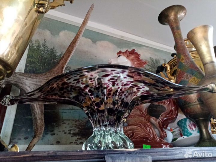 Ваза цветное стекло СССР