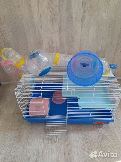 Клетка для хомяка с трубами