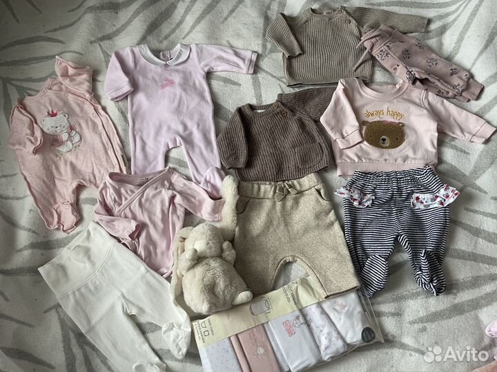 Вещи для новорожденной малышки 0-3 мес, 3-5 мес