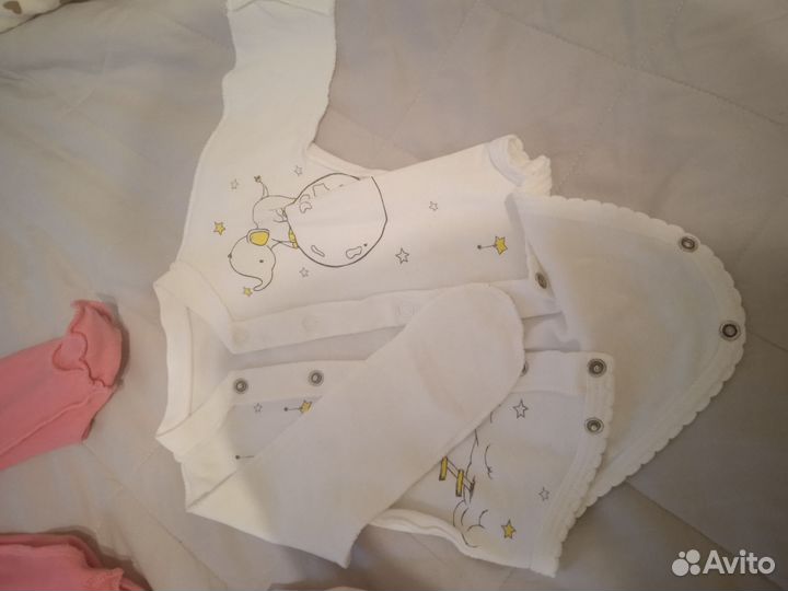 Вещи для новорожденной девочки пакетом 56 см