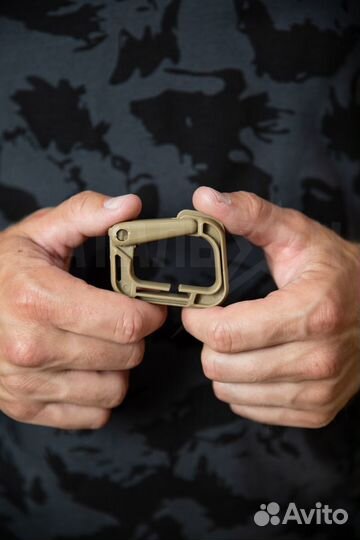 Армейский разгрузочный D-образный карабин Grimloc