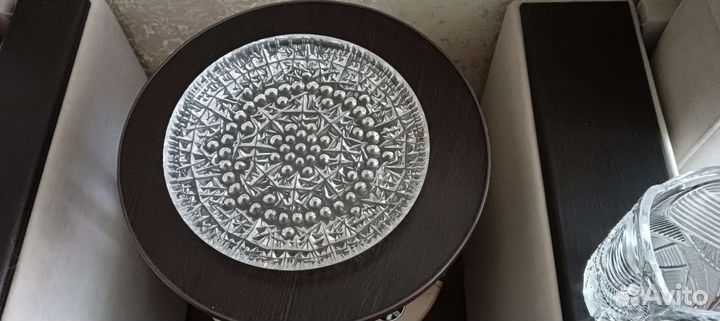 Вазочки и поднос хрусталь все