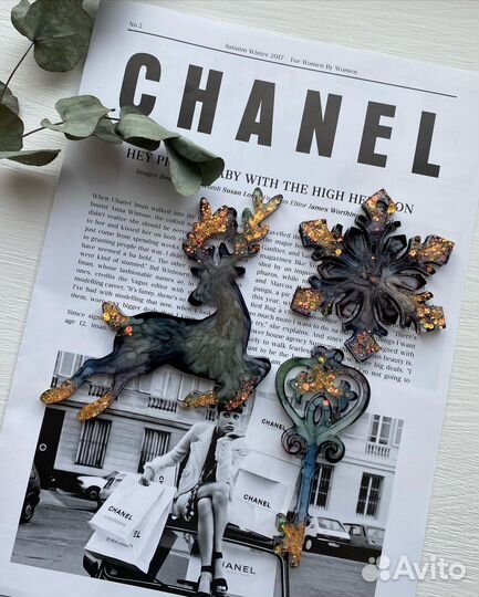 Елочные игрушки из эпоксидной смолы