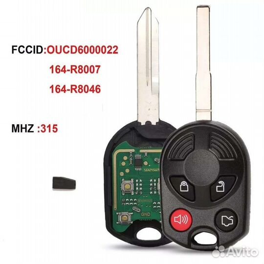 Ключ зажигания Ford Escape Focus 315мгц Америка