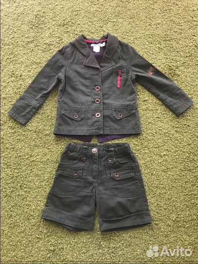 Летний костюм на девочку (пиджак и шорты)