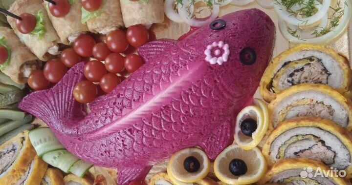 Форма для салата рыба