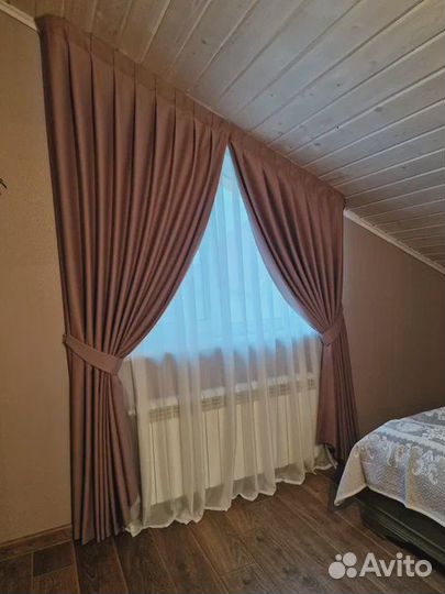 Шторы на косые окна