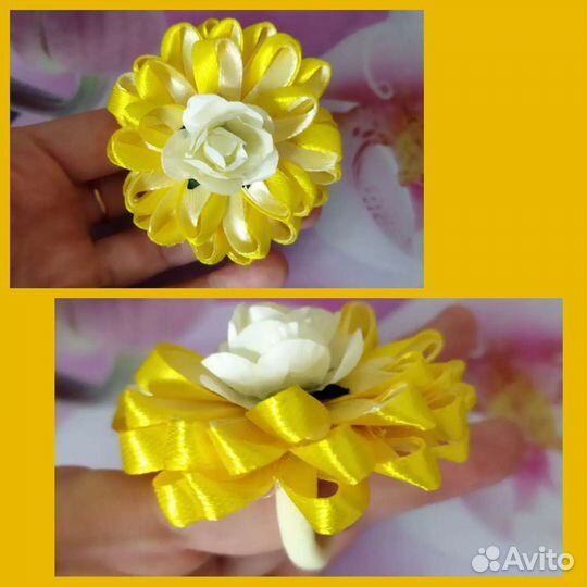 Бантики для волос на резинке