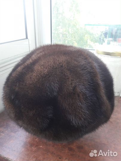 Женский берет из меха норки.размер 56-58